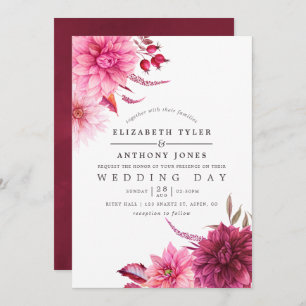 Convites Marsala - Burgundy e Blush - Casamento outono de o