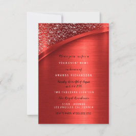 Convites Marsala Burgundy Glitter Chá de panela Birthday