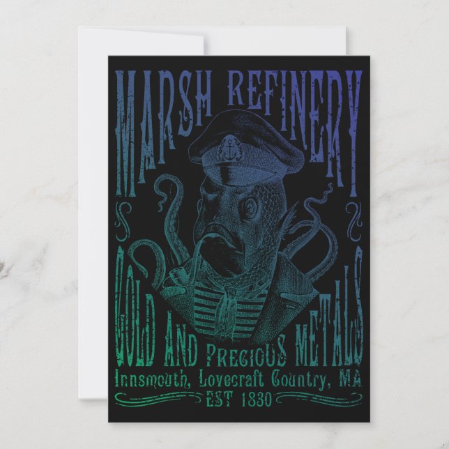 Convites Marsh Refining Company Innsmouth Lovecraft (Frente)