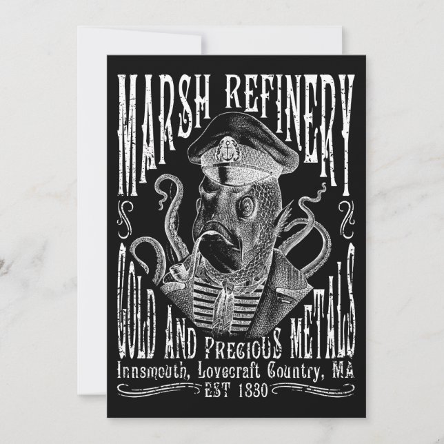 Convites Marsh Refining Company Innsmouth Lovecraft (Frente)