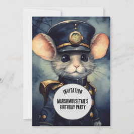 Convites Marshmousetail Steampunk Animal Nome personalizado