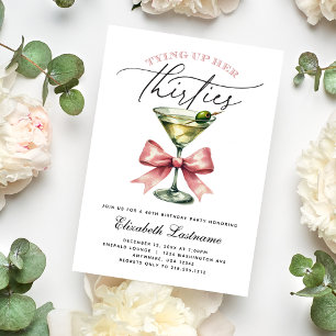 Convites Martini Amarrando os Trinta Anos 40º Aniversário