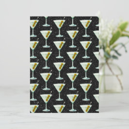Convites Martini Cocktail Pattern