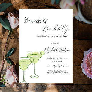 Convites Martini Green Lemon Brunch & Bubbly  