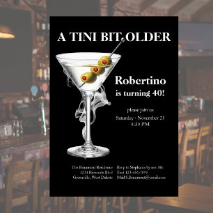 Convites Martini Tini Bit Mais Velho de 40 Anos de Idade