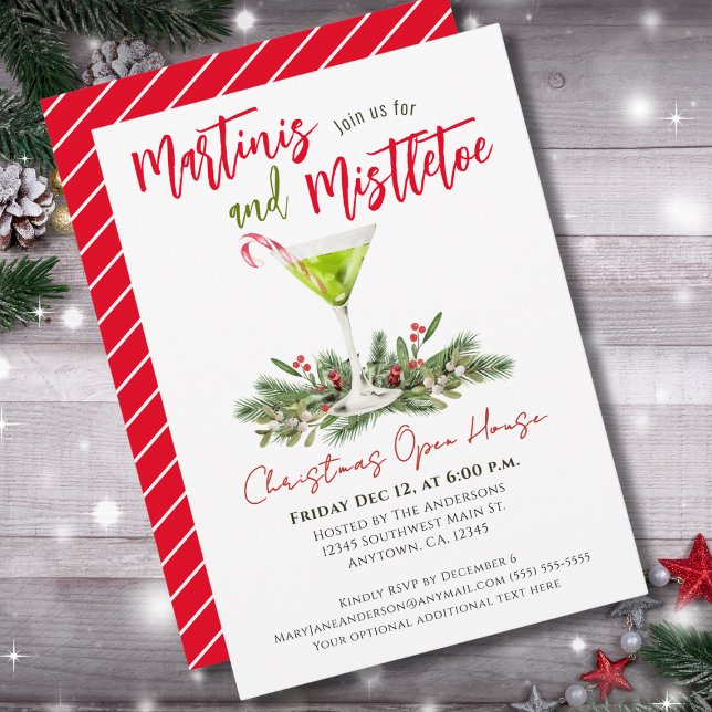 Convites Martinis e Visgo Casa Aberta de Natal (Criador carregado)