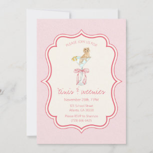 Convites Martinis e Weenies Coquette Dachshund Birthday