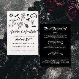 Convites Martinis & Moonlight Spooky Bachelorette Weekend
