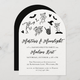 Convites Martinis & Moonlight Spooky Whimsical Bachelorette