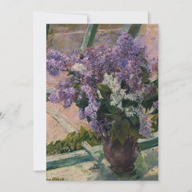 Convites Mary Cassatt - Lilacs em uma janela (Frente)
