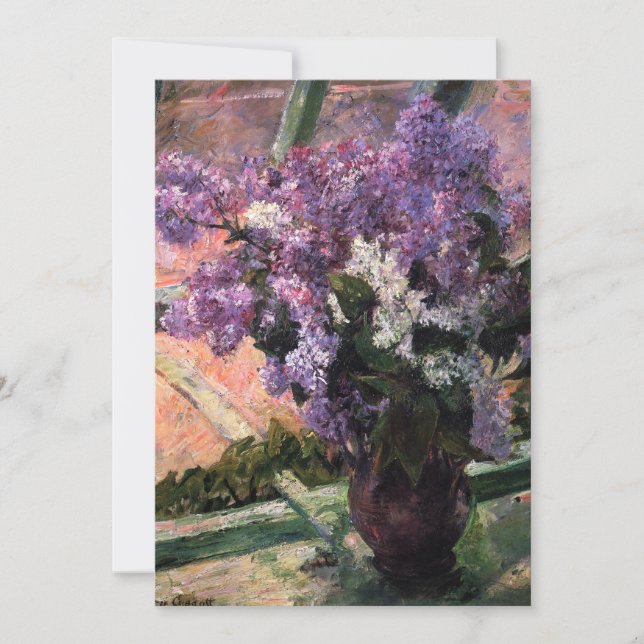 Convites Mary Cassatt - Lilases numa Janela (Frente)