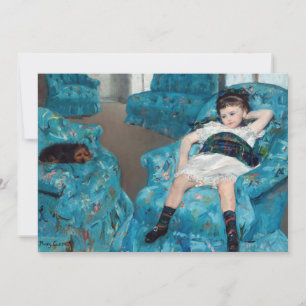 Convites Mary Cassatt - Menina em uma Poltrona Azul