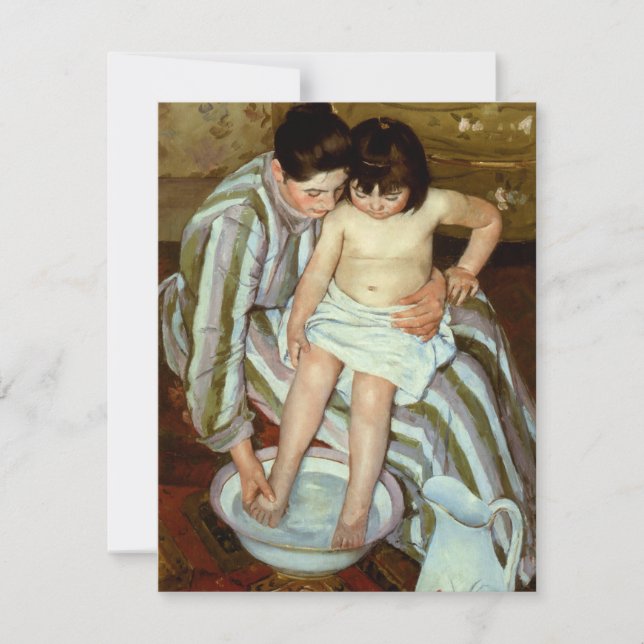 Convites Mary Cassatt's The Child's Bath (cerca de 1892) (Frente)