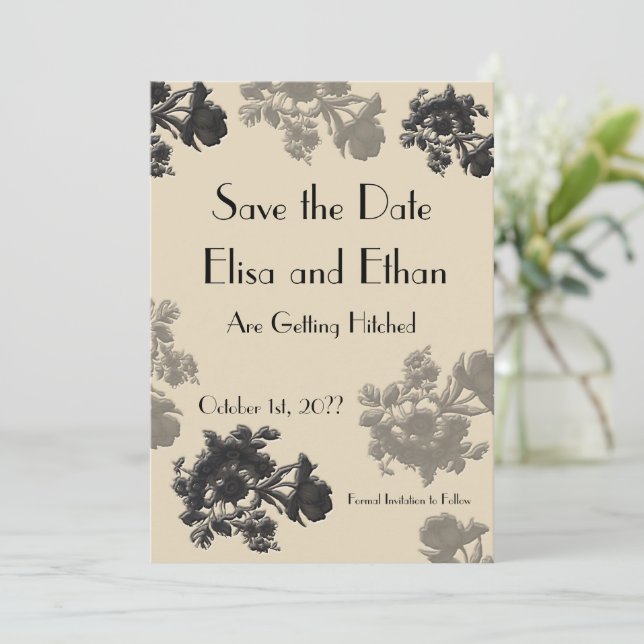 Convites Masala Flora Salve a Data (Em pé/Frente)