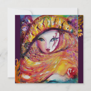 Convites MÁSCARA AMARELA, FESTA DE MARDI GRAS champanhe met