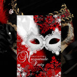 Convites Máscara branca-brilho Mascarada Doce 16<br><div class="desc">Doce 16 Convite de aniversário. Máscara de pérolas brancas elegantes e joias brilhantes. Por favor,  note: todas as imagens planas!</div>