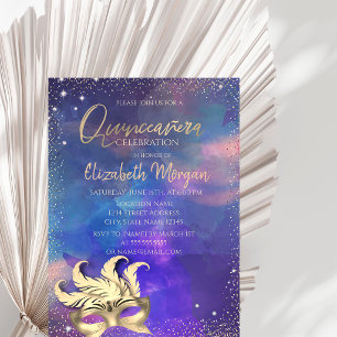 Convites Máscara,Confetes Pontos Splash Quinceañera