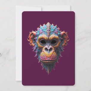 Convites Máscara de Chimpanzé Ornata