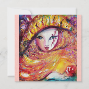 Convites MÁSCARA EM AMARELO Máscaras de Carnaval Festa de M