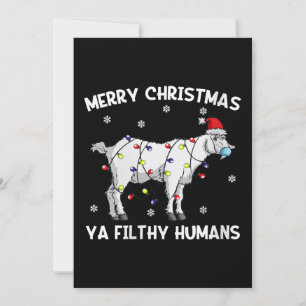 Convites Máscara Facial de Cabra Natal Alegre Feminina Cabr