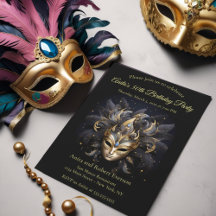 Máscara Veneziana Elegante Mardi Gras