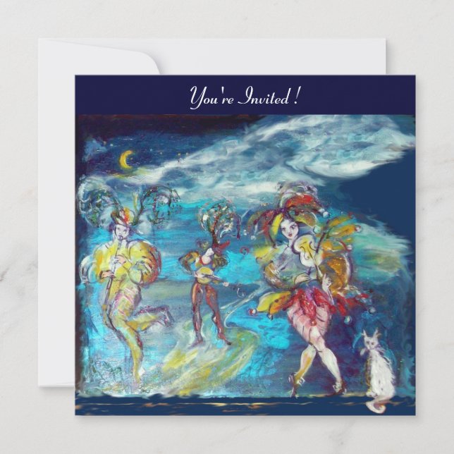 CONVITES MÁSCARA VENEZIANA / MÚSICA NA NOITE (Frente)