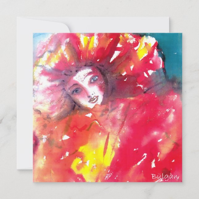 CONVITES MÁSCARA VERMELHA 2 / FESTA À FANTASIA DE MARDI GRA (Frente)