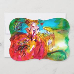 Convites Mascarada BALL amarelo-acinzentado