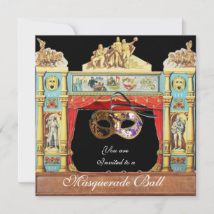 CONVITES MASCARADA DE BOLA DE GRAS MARDI MASSA O PALCO DE T