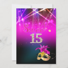 Convites Mascarada de PixDezines/Luzes de Quince/Laser