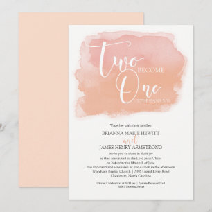 Convites Máscaras cristãs do coral da aguarela do casamen