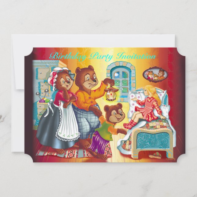 Convites Masha e 3 ursos (Frente)