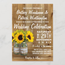 Mason Jar Burlap Sunflower Wedtions
