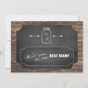 Convites Mason Jar Chalkoard Será Meu Melhor Homem?