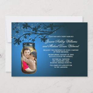 Convites Mason Jar Evening Outdoor Weditation