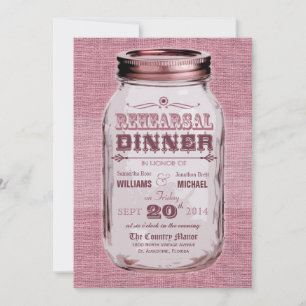 Convites Mason Jar Rustic Janta Rosa Rosa Rosa Rosa Rosa