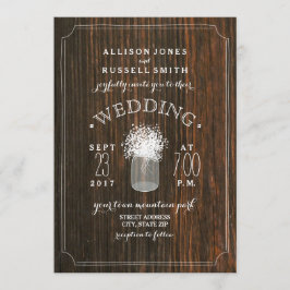 Convites Mason Jar Wedding, Mason