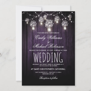 Convites Mason Jars String Luzes Elegante Casamento Russo