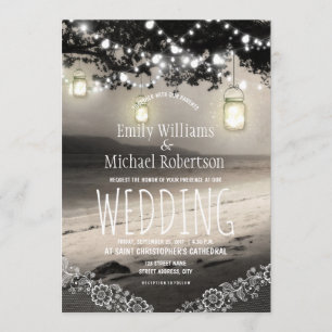 Convites Mason Jars String Luzes Elegante Casamento Russo