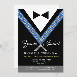 Convites Masônicos Tuxedo Joias Freemason