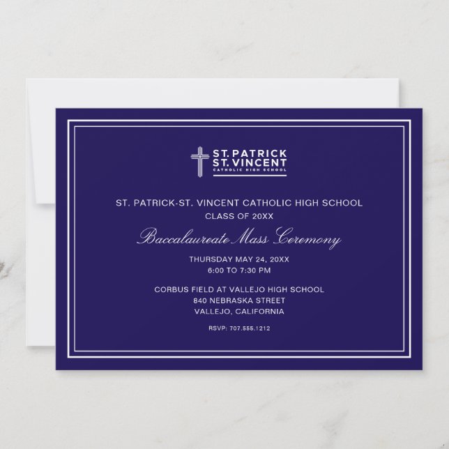 Convites Massa de Graduação Católica (Frente)