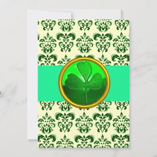Convites MASSA VERDE BRANCA COM Dia de São Patrício DE SHAM (Frente)