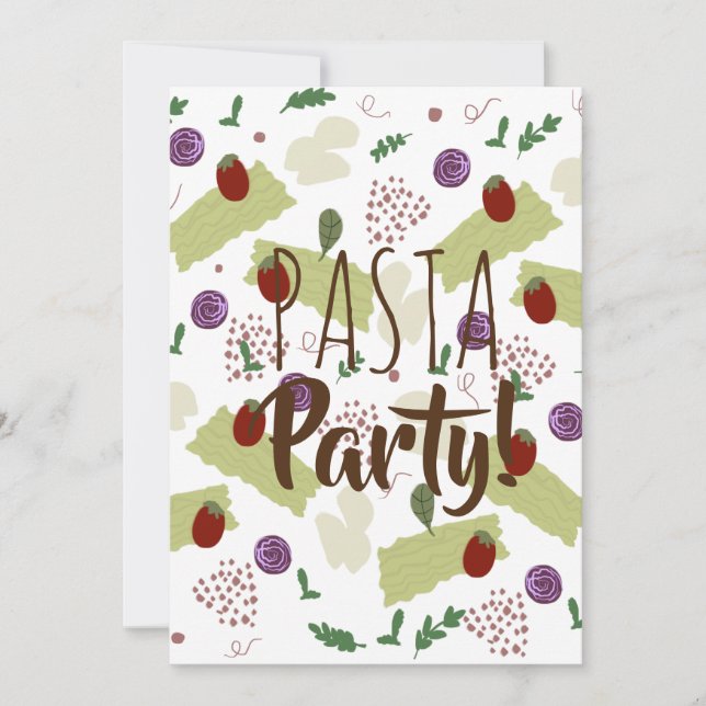 Convites Massas alimentícias italianas Jantadas Utensils (Frente)