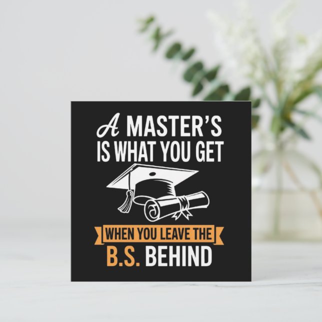 Convites Master’s Degree MBA Masters Degree Graduation  (Em pé/Frente)