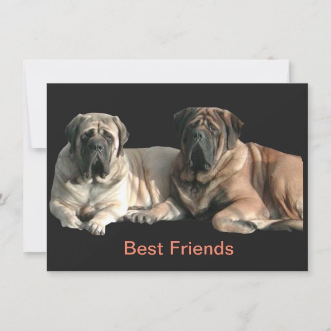 Convites Mastiff Best Friends  (Frente)