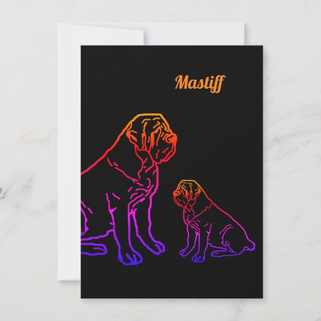 Convites Mastiff Vatertag Best Friends  (Frente)
