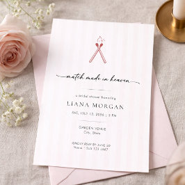 Convites Match Made in Heaven Elegant Bridal Shower