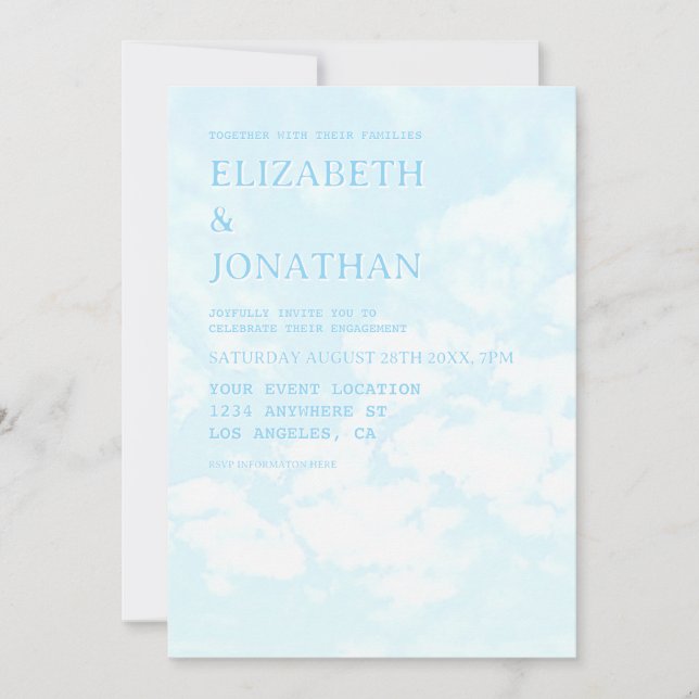 Convites Match Made In Heaven Engagement Party (Frente)