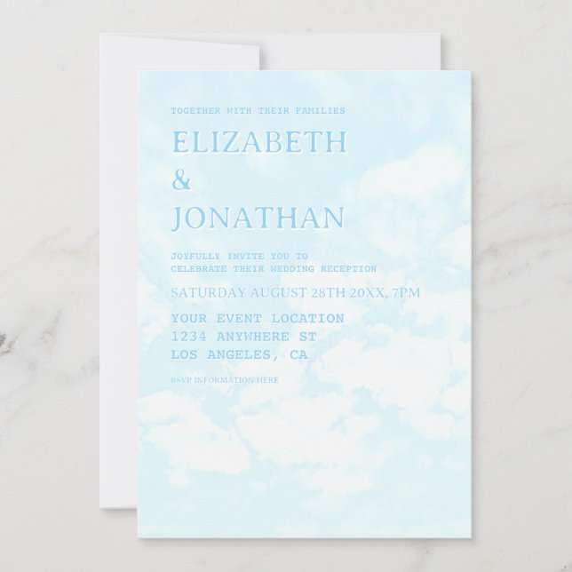 Convites Match Made In Heaven Wedding Reception (Frente)