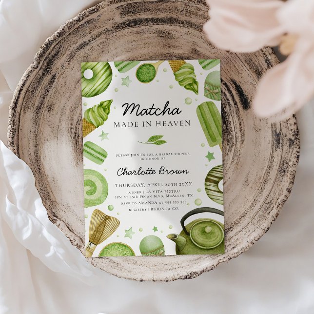 Convites Matcha feita no Chá de panela do Céu (Criador carregado)